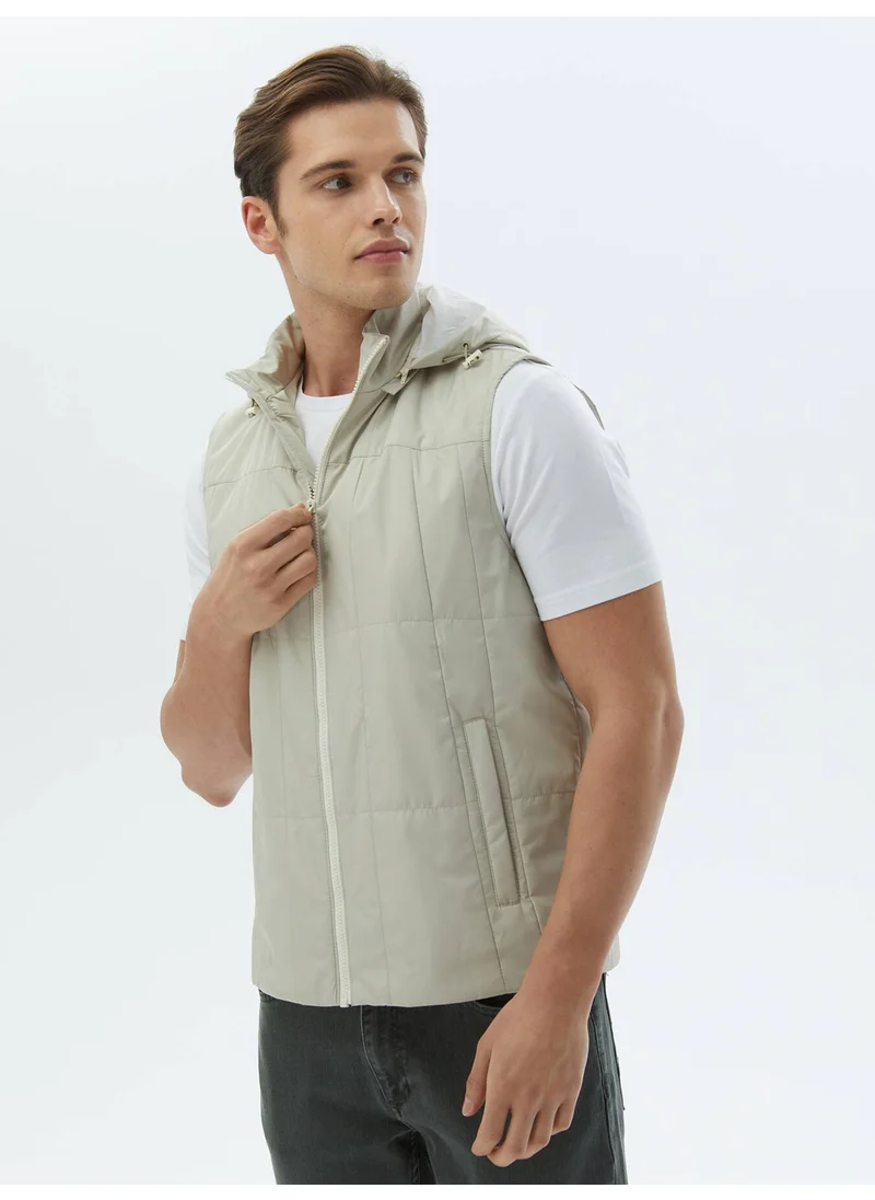 Kip Light Khaki Woven Sports Vest