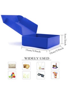Rocutus Cardboard Boxes Shipping Boxes,15 Pack Recyclable Corrugated Cardboard Box Small Mailing Storage Gift Boxes For Shipping, Mailing, Gifts Packaging, 6X6X2" (Dark Blue)  - Image 2
