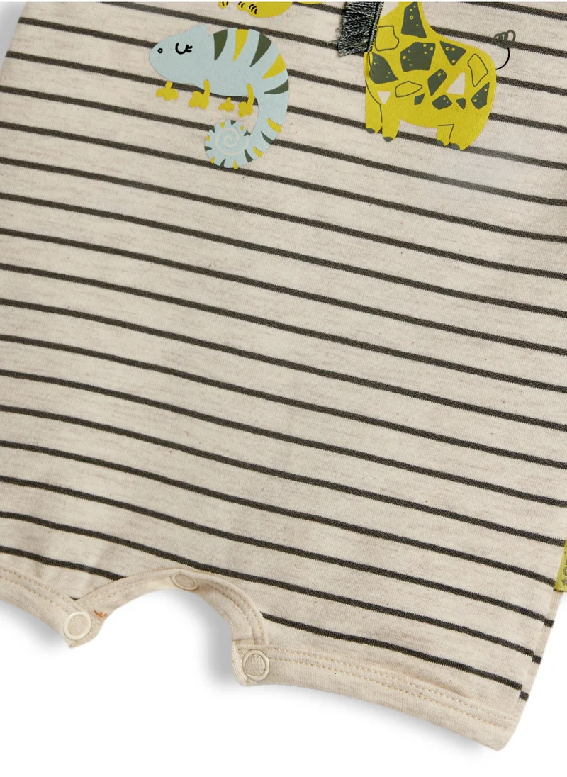 Dirkje Dirkje Boys Set (babysuit) with Cute Animal's Embroidery
