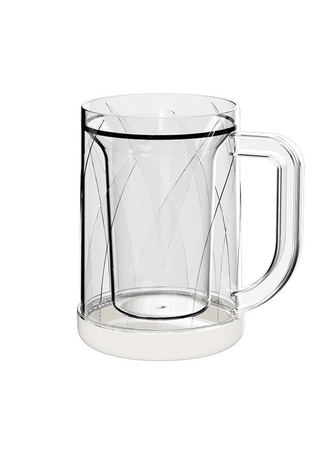 Beer Mugs for Men 14 oz (400 ml), Beer Mugs for Freezer, Glass with Handle for Drinking. Pub Drinking Mugs Stein Gift for Man  - Image 1