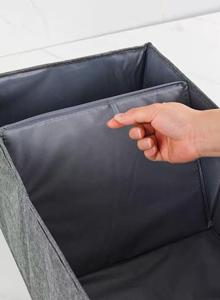 Clothing Storage Box Steel Frame Clothes Pants Foldable Large Capacity Fabric Thickened Household Storage Box - Image 3