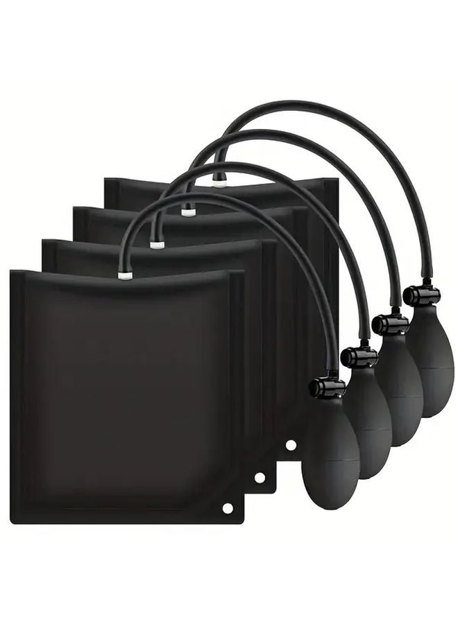 طقم إسفين هواء ثقيل أسود مع مضخة مدمجة لإصلاح السيارات والبناء - Image 2