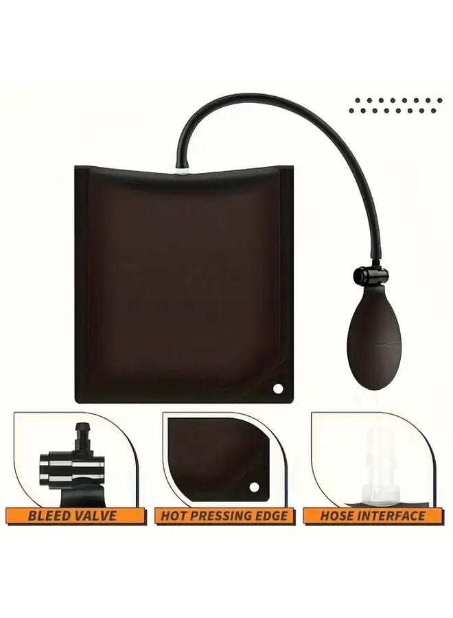 طقم إسفين هواء ثقيل أسود مع مضخة مدمجة لإصلاح السيارات والبناء - Image 4