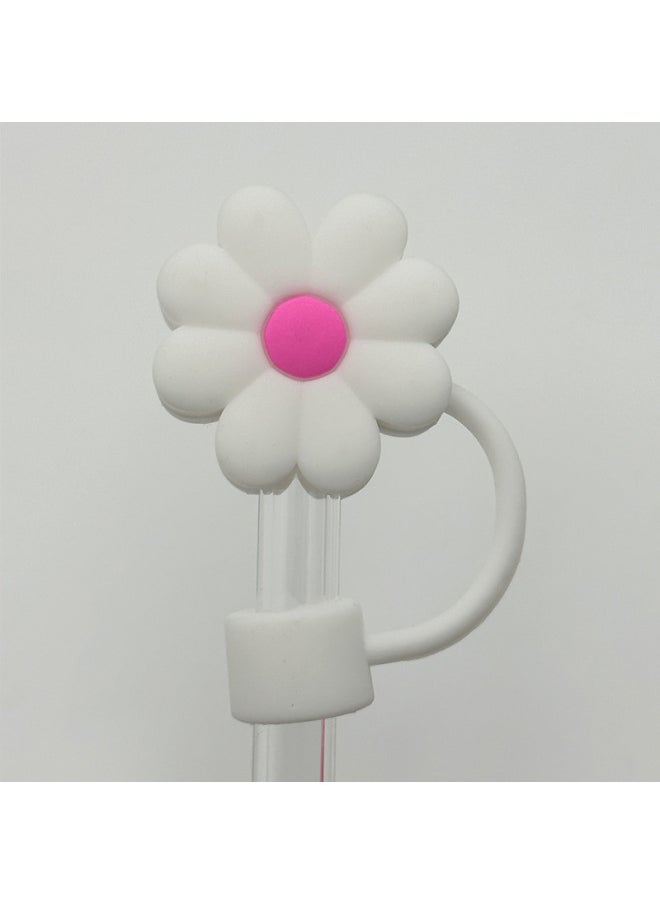 Generic - Cross-border 10mm Stanley Straw Cap Cute Flower Straw Plug Stanley Straw Dust Cover Cover Cover Accessories-Color:Purple-Specifications:Bulk - Image 1