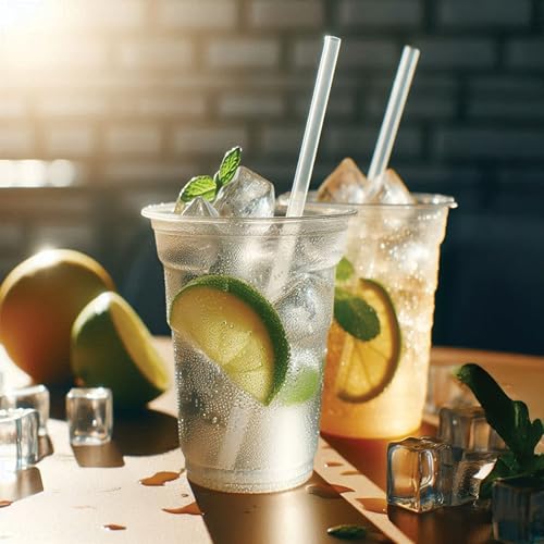 Party Essentials Disposable Plastic Drinking Straws, 10.25" Giant/300 Count, Individually Wrapped Clear - Image 5