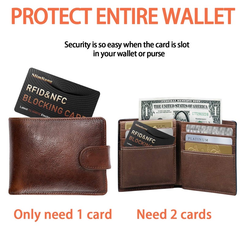 Slimliang 4 عبوة بطاقة حجب RFID، تصميم نحيف ذكي يناسب تمامًا في المحفظة/الحقيبة - Image 4