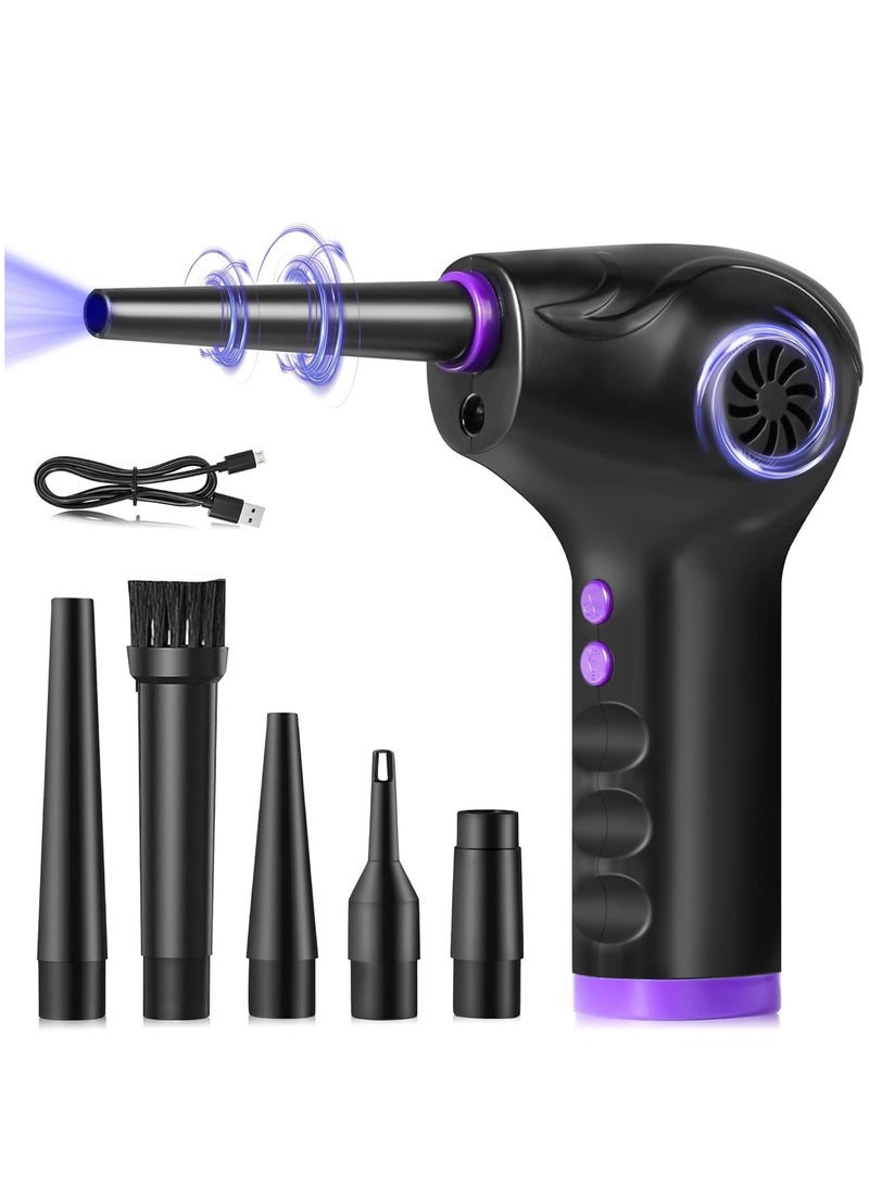 Zikra Compressed Air Duster, Electric Air Duster, Rechargeable Cordless Air Blower,  2 Gears Adjustable Jet Dry Blower Air Blower, Portable Air Blower, for Cleaning Keyboard Laptop & PC - Image 1