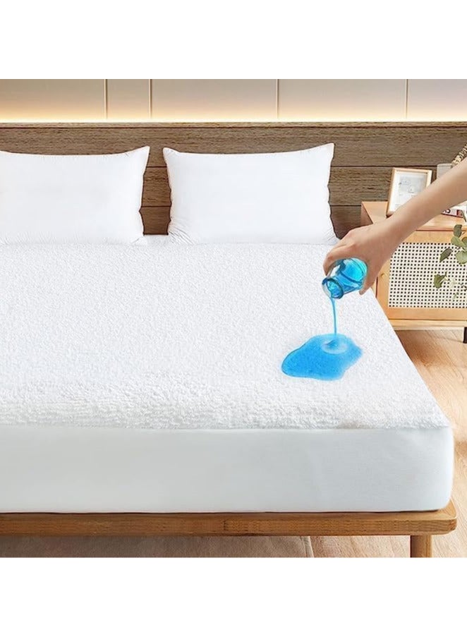 Mixed waterproof mattress protector white  - Image 1