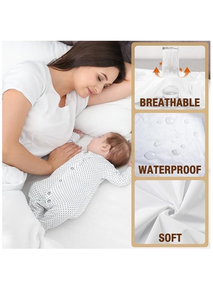 Mixed waterproof mattress protector white  - Image 4