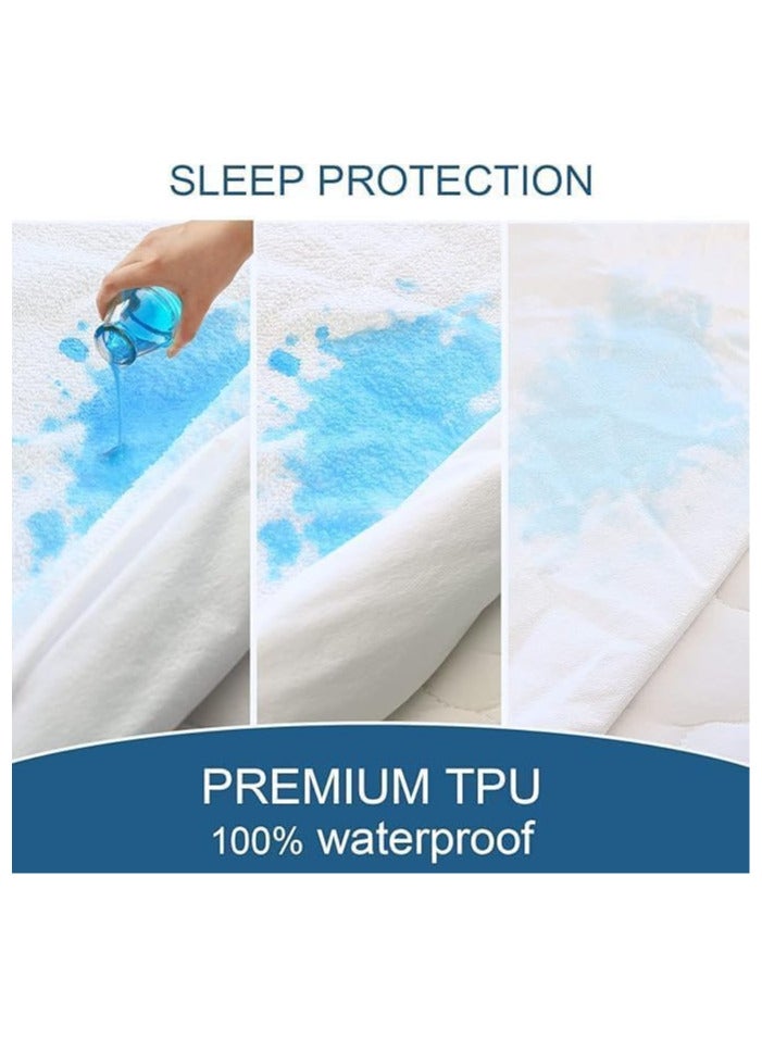 Mixed waterproof mattress protector white  - Image 5