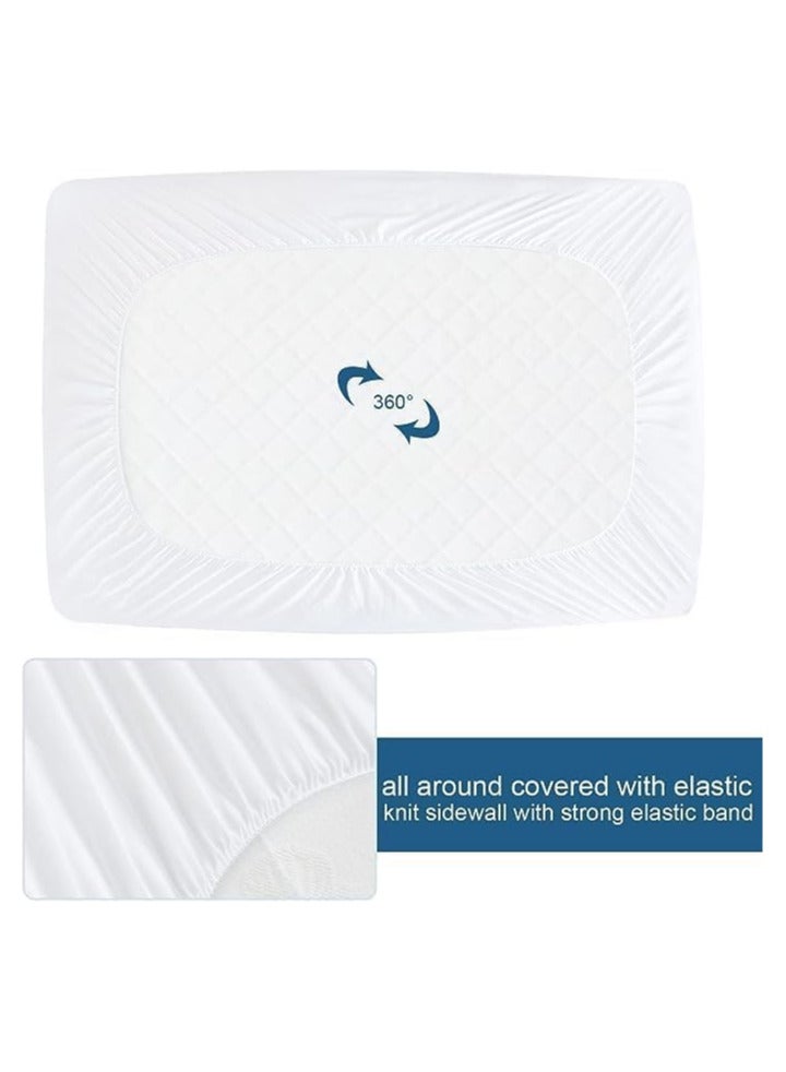 Mixed waterproof mattress protector white