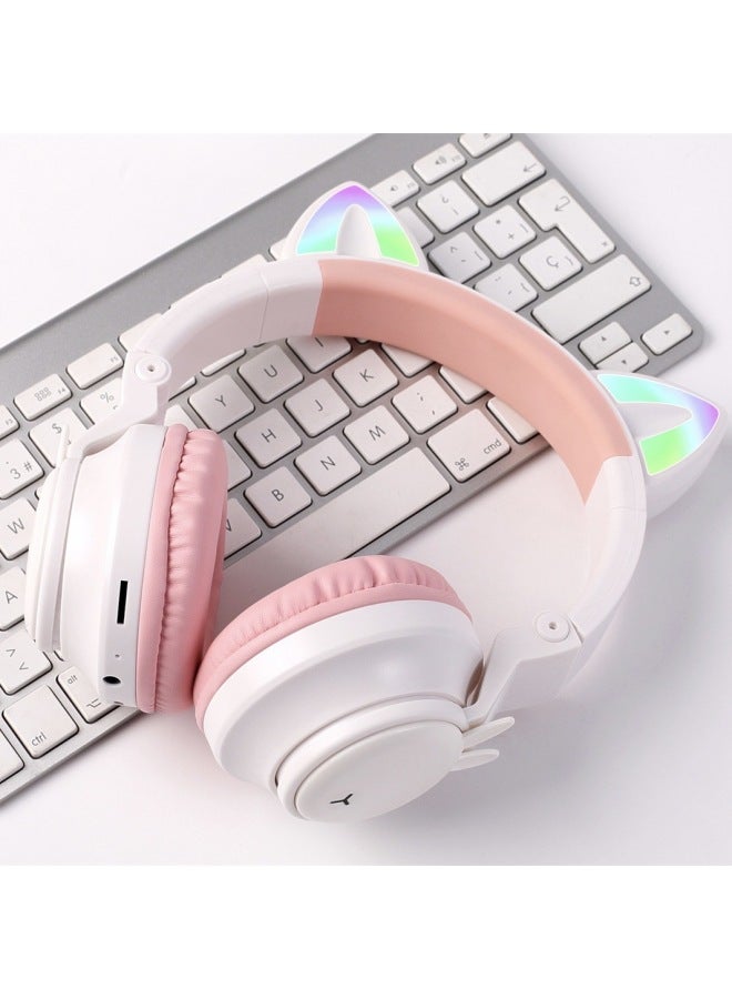 [Style] Cat Ear Bluetooth Headset PT02 Net Red Design Bass Super Long Endurance Headset Game Headset-Color:[Cat Film] Athens Black  - Image 5
