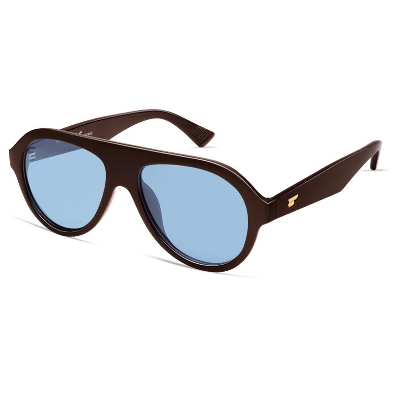 VANLINKER Retro Aviator Polarized Sunglasses for Men Women Trendy 70s Vintage Plastic Frame Sun Glasses VL9750,Blue - Image 1