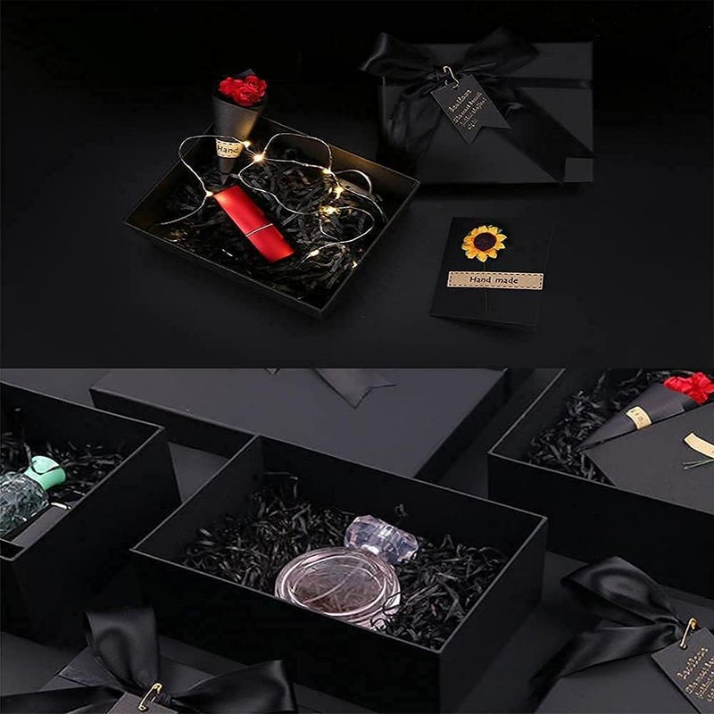 Red Dot Gift® 100g Eco-friendly Black Raffia Paper Shreds for Gift Box Filling - Image 5
