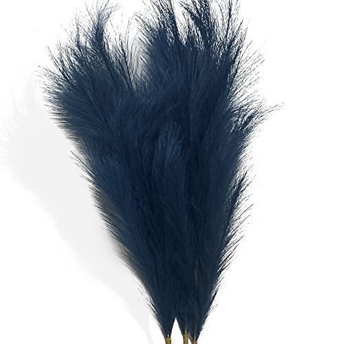 Pampas Grass Decor Fluffy Navy Blue Pampas Grass Tall Lager 4333 Stems Pompas FloralFake Pampas GrassArtificial Pampas Grass VaseDried Pampas GrassPompous Grass Branches