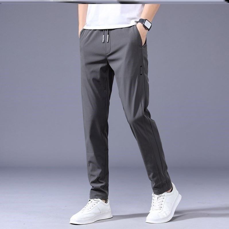 New Hong Kong Style Pants Men'S Summer Thin Casual Pants Korean Style Trendy Loose Straight Trousers Men'S Trendy Long Pants - Image 2