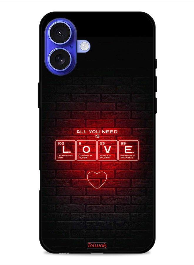 Tolwak Apple iPhone 16 Protective Case Cover All You Need Is Love - Image 1