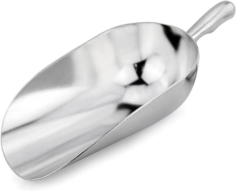 ELECDON Ice Cream Scoops, Thickened Multifunctional Shovel Aluminum Alloy Ice Shovel Ice Cube Shovel Flour Rice Feed Shovel Food Tea Shovel For Kitchen, Garden, Silver 38 Ounce - Image 2
