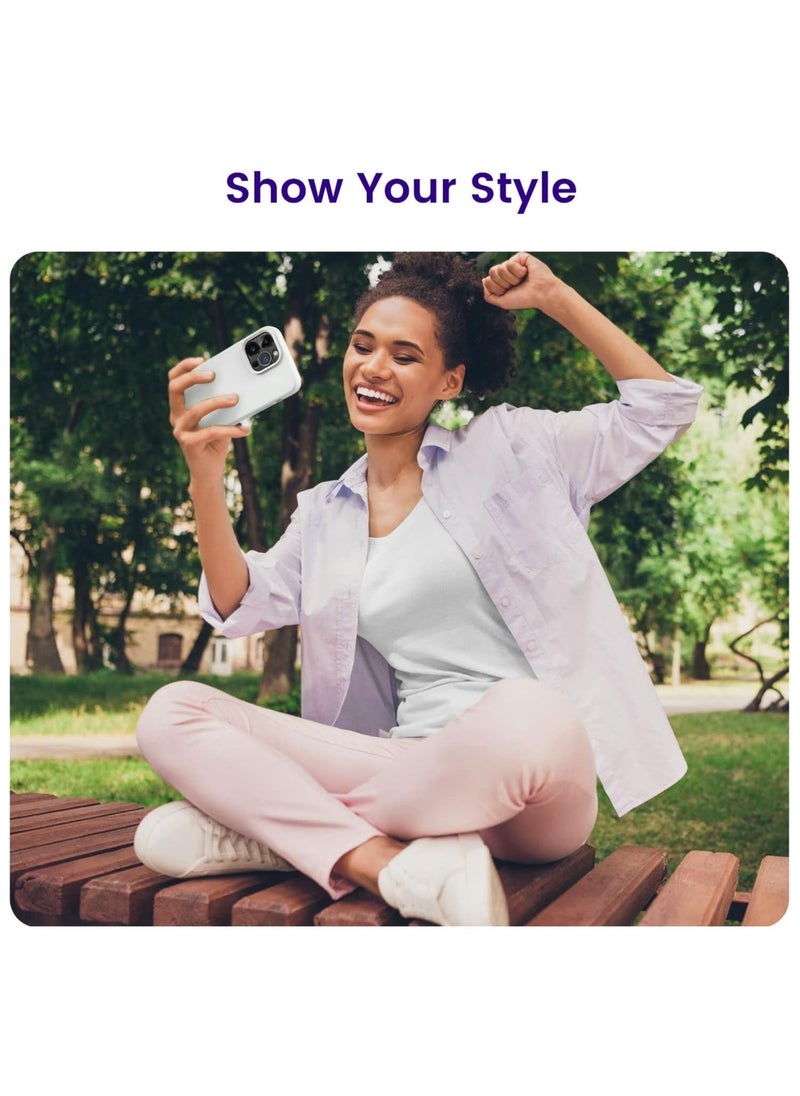 إيف حافظة مصممة لهاتف iPhone 14 Pro Max، حافظة هاتف رفيعة من السيليكون مقاومة للصدمات لهاتف iPhone 14 Pro Max 6.7 بوصة (أبيض) - Image 5