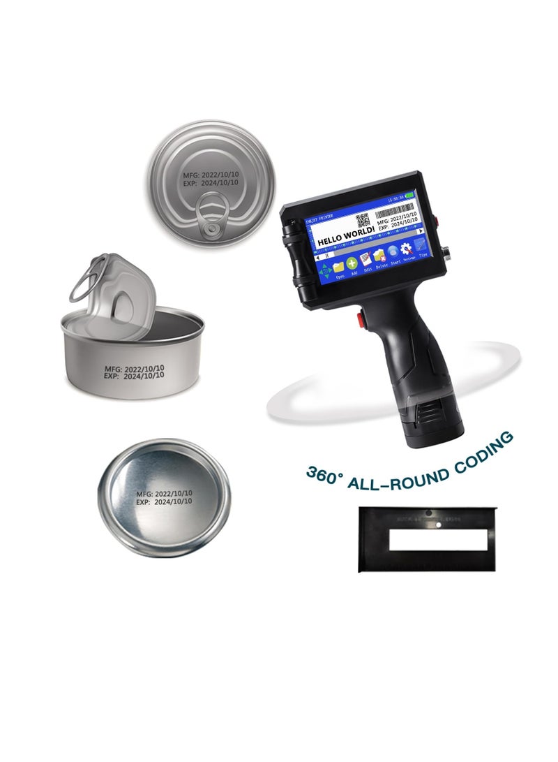 SYOSI Handheld Inkjet Printer Competible with ALL Surface 0.5 Inch Nozzle, Number Printing Variable Data Printer Product Label Printer for QRCode Barcode Production Date Time Logo Batch Number Print - Image 5