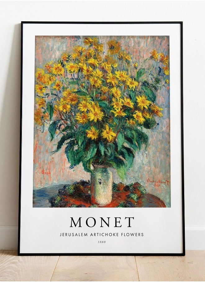 Generic - Claude Monet - Jerusalem Artichoke Flowers (Excellent high resolution giclee poster print of classical painting) Also available framed - Image 1