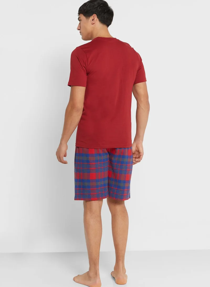 Seventy Five T Shirt And Shorts Nightwear Set