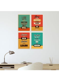 Paper Plane Design PAPER PLANE DESIGN Poster Frames Quotes Size- 8.25 x 11.75 inch, Set of 4, Motivational (C)  - Image 3