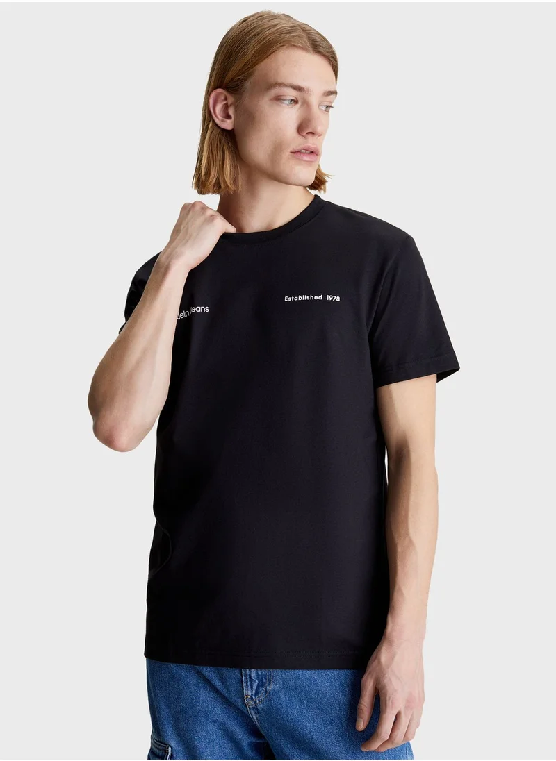 Calvin Klein Jeans Logo Crew Neck T-Shirt