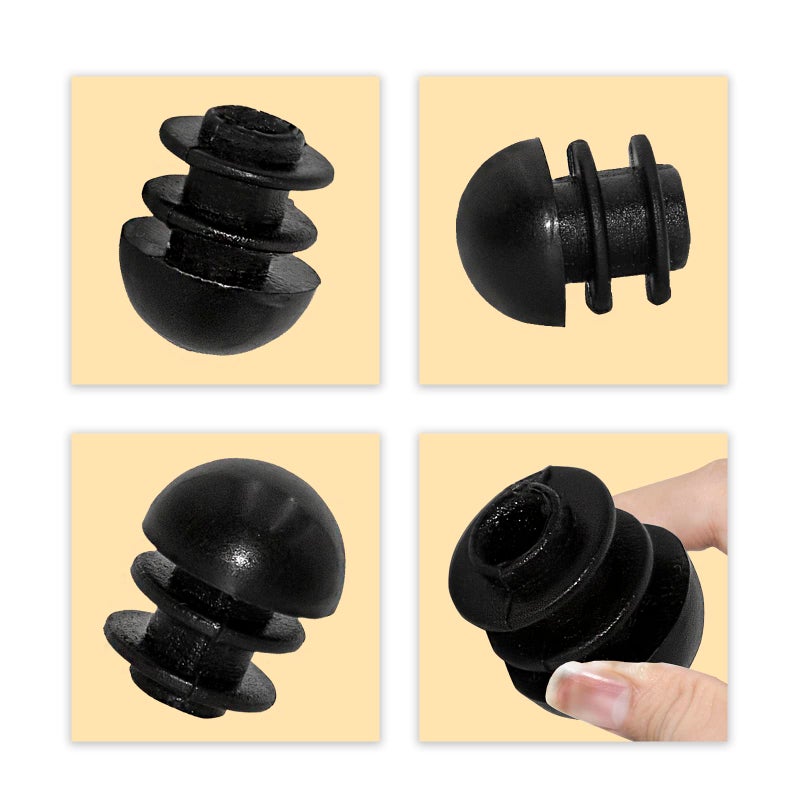 Flyshop 16-Pack Plastic End Caps Round Tube Inserts Black Furniture Glides Table Chair Leg Caps (Fit Round Tube With 1/2"", 13 Mm Outside Diameter) - Image 4