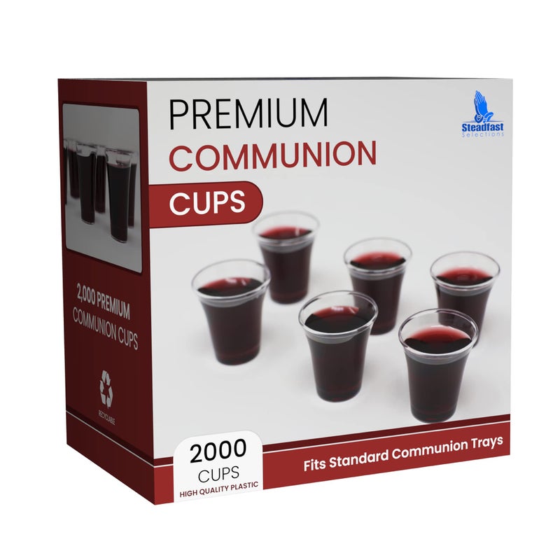 Steadfast Selections - Bulk Premium 2000 Plastic Disposable Communion Cups  Holy Communion Cups Set  Sacrament  Santa Cena Cups (2000) - Image 1