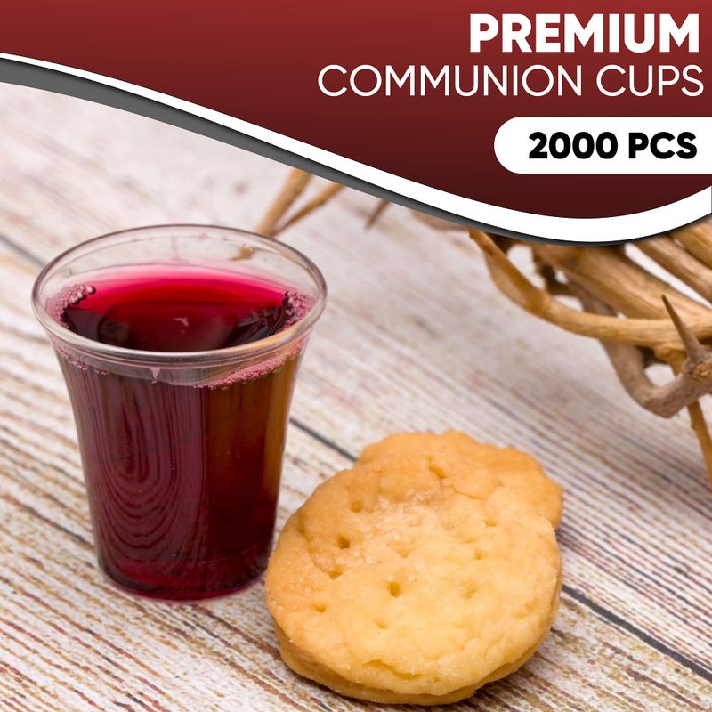 Steadfast Selections - Bulk Premium 2000 Plastic Disposable Communion Cups  Holy Communion Cups Set  Sacrament  Santa Cena Cups (2000) - Image 2