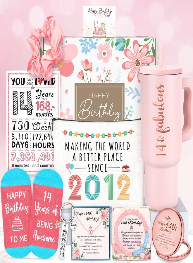 YENCHORN 14 Year Old Girl Birthday Gifts for 14 Years Old Girls Gifts Trendy Stuff Happy 14th Birthday Gift for Girl Cool Things for 14 Year Olds Teen Girls Best 14th Decorations Presents Ideas - Image 1