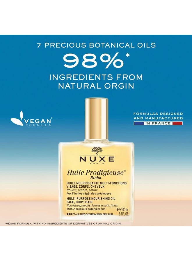 NUXE زيت مغذي بروفيجيي ريتش - ترطيب مكثف وتألق فاخر للوجه والجسم والشعر، 3.3 أونصة سائلة - Image 3
