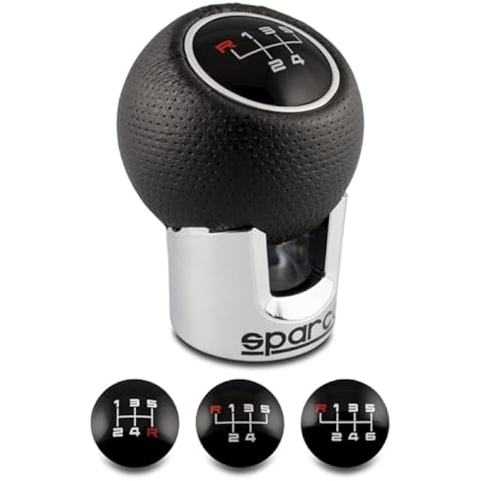 rayihni Sparco Manual Gear Shift Knob Lazio ComadoBlack Universal - Image 2