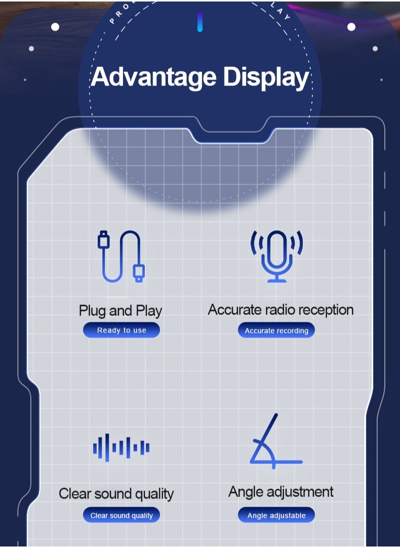 FlashHawk - PC Gaming Microphone | Condenser Microphone for Podcasting with Boom Arm, Pop Filter, and Mute Button for Streaming, RGB Gaming Microphone | Suitable for PS4/5 PC Gamer Youtuber - Image 1