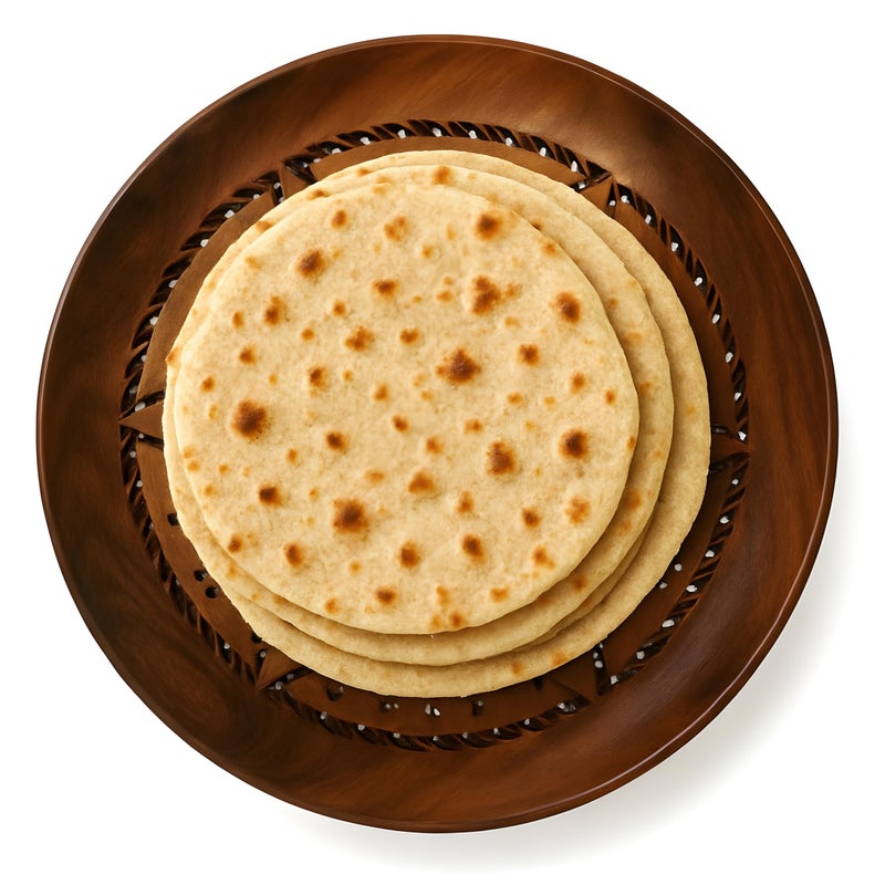 MarvelStore Handcrafted Sheesham Wood Roti/Chapati/Bhakri Plate with Intricate Perforated Floral Design | Durable Kitchen Tool for Roti,Puri | Smooth Finish,Traditional Aesthetic(Serving Plate Large) - Image 2