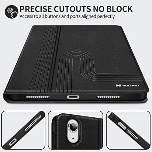 H HOLIMET Case for iPad Air 11" M3 (2025)/ M2 (2024)/ iPad Air 4th & 5th Generation10.9 Inch 2022/2020 Soft Back Shockproof Protective Cover with Pencil Holder Vegan Leather Auto Sleep/Wake - Image 4