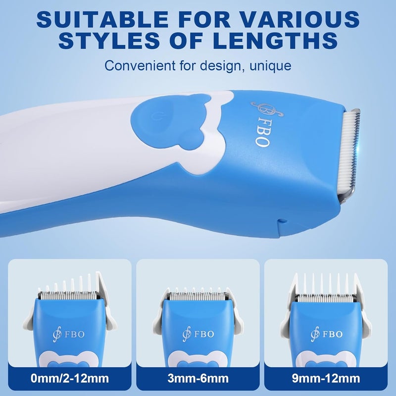 FBO bikini trimmer kit,body hair and beard trimmer,baby hair clipper,kids hair clipper,Multi-function trimmer,wet and dry,Super Quiet,cordless,rechargeable,ceramic blades,sharp,durable,smooth,painless - Image 4