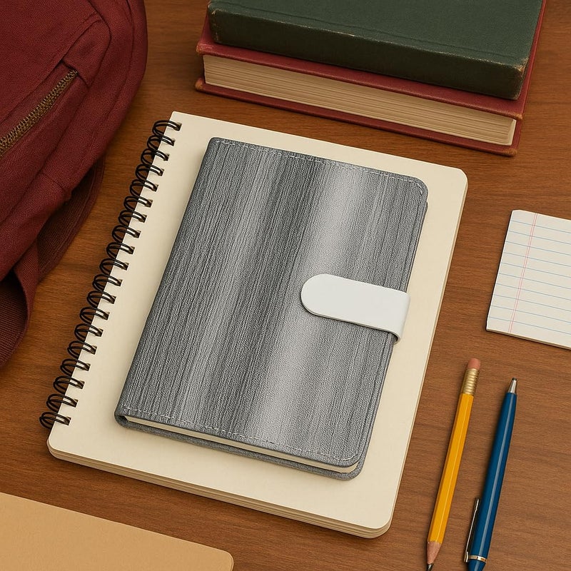 Schmick A5 Journal Notebook Diary for Men Women | Office Journal Diary Notebook with Magnetic Flip Lock (200 Ruled Pages, 6 x 8.5 Inches, 80 GSM) (Gradient Black) - Image 4