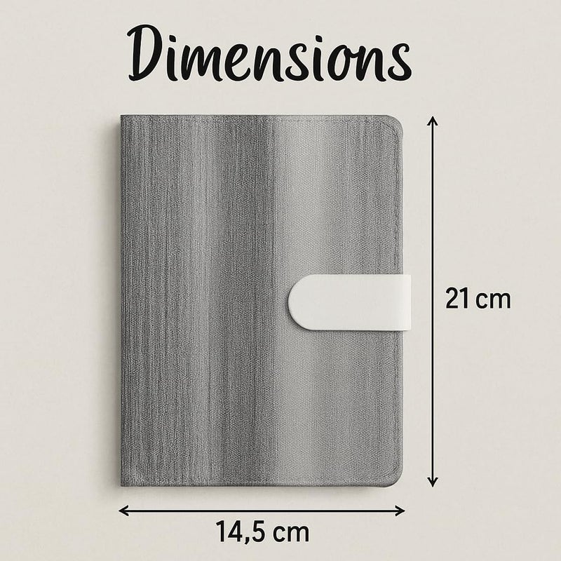 Schmick A5 Journal Notebook Diary for Men Women | Office Journal Diary Notebook with Magnetic Flip Lock (200 Ruled Pages, 6 x 8.5 Inches, 80 GSM) (Gradient Black) - Image 5