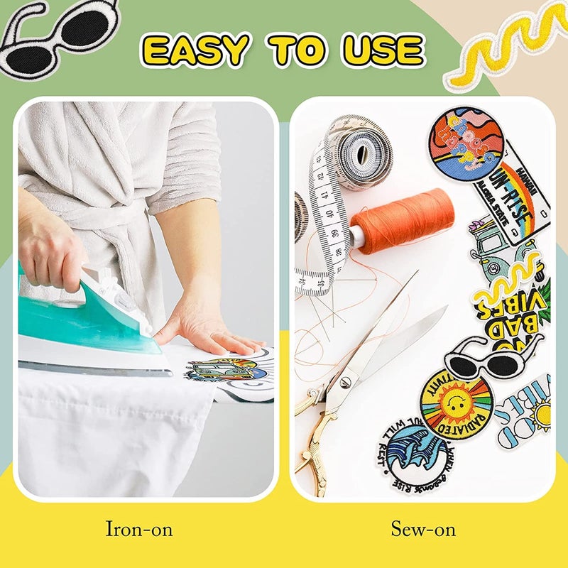 Daily Crafts Daily Crafts 2 pcs Superhero Design Embroidery Work Iron On and Sew On Patch for DIY T Shirt Decoration Accessories 7cm by 8 cm Star Wars Patch 6cm by 6cm Evil Eye - Image 4