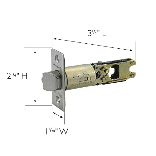 Design House 790782 Adjustable 2-Way Square Corner Replacement Entry Latch Satin Nickel - Image 2