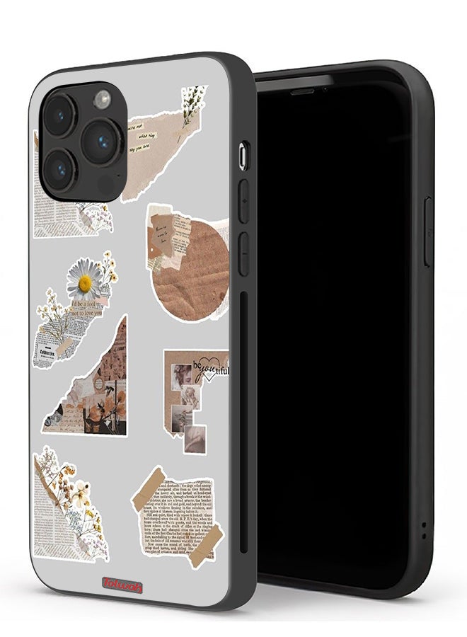 Tolwak Apple iPhone 13 Pro Max Protective Case Pieces Of Paper Stickers - Image 1