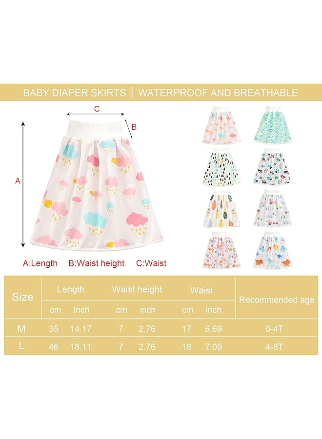 سراويل حفاضات للأطفال، سراويل تدريب قطنية، تنورة حفاضات قصيرة، حفاضات قماشية مقاومة للماء، وقت الليل - Image 3