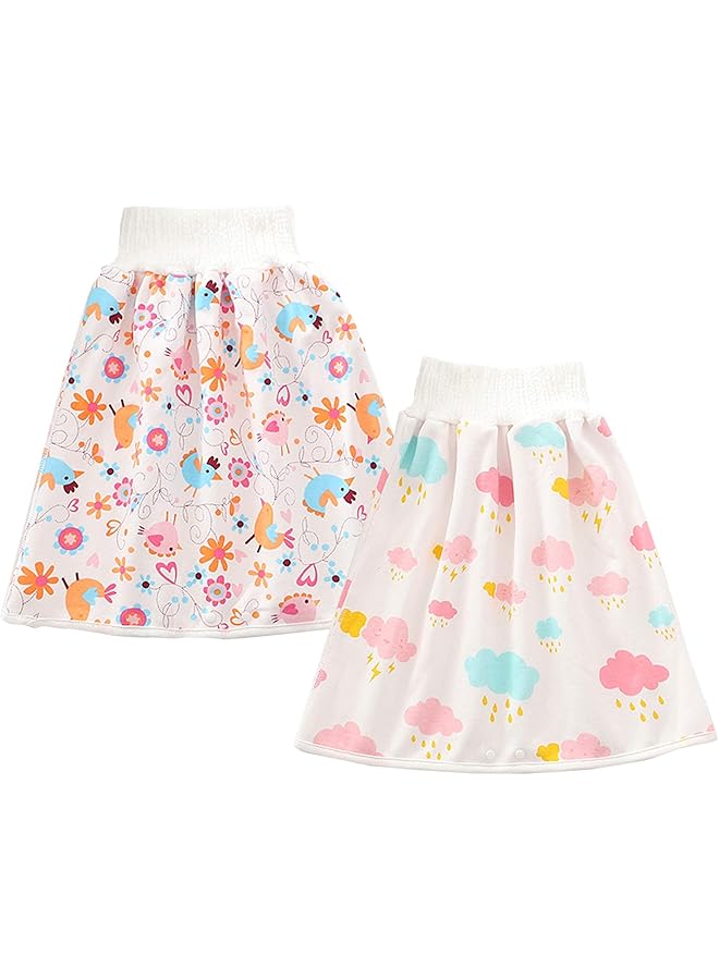 سراويل حفاضات للأطفال، سراويل تدريب قطنية، تنورة حفاضات قصيرة، حفاضات قماشية مقاومة للماء، وقت الليل - Image 1