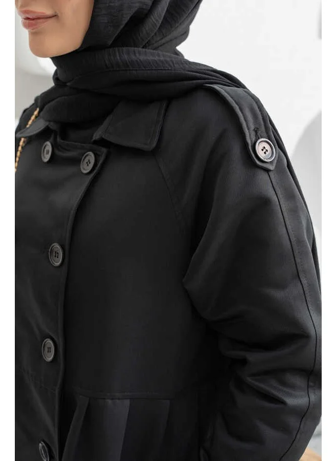 Neways 6632-REGLAN Sleeved Pleated Lens Jacket Black