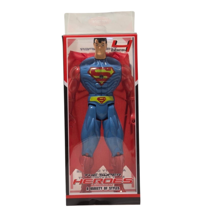 The Super Heroes Classic Superman Action Figure Toy  – 22cm High-Detail Kids Articulated Figurine - Image 3