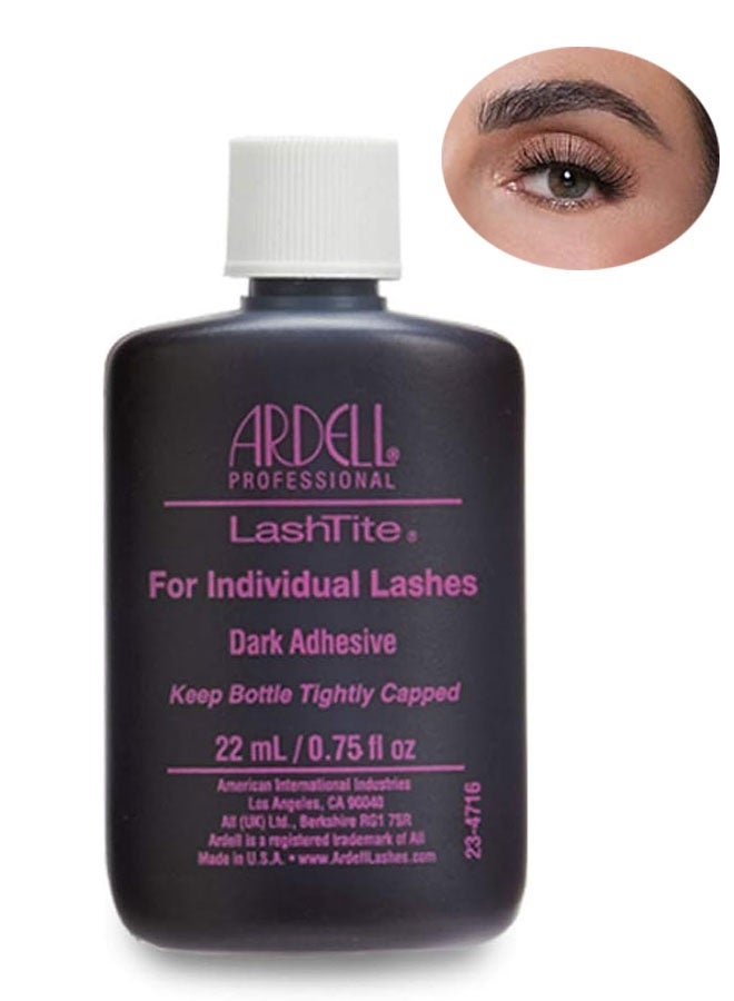 ARDELL Rofessional Lashtite for Individual Lashes 22ml, Dark Adhesive for Eyelash, Fast Dry Waterproof Glue - Image 1