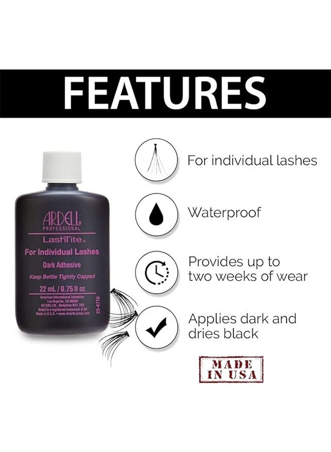 ARDELL Rofessional Lashtite for Individual Lashes 22ml, Dark Adhesive for Eyelash, Fast Dry Waterproof Glue - Image 3