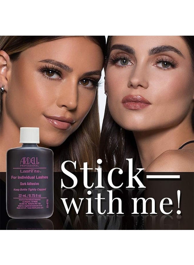 ARDELL Rofessional Lashtite for Individual Lashes 22ml, Dark Adhesive for Eyelash, Fast Dry Waterproof Glue - Image 2